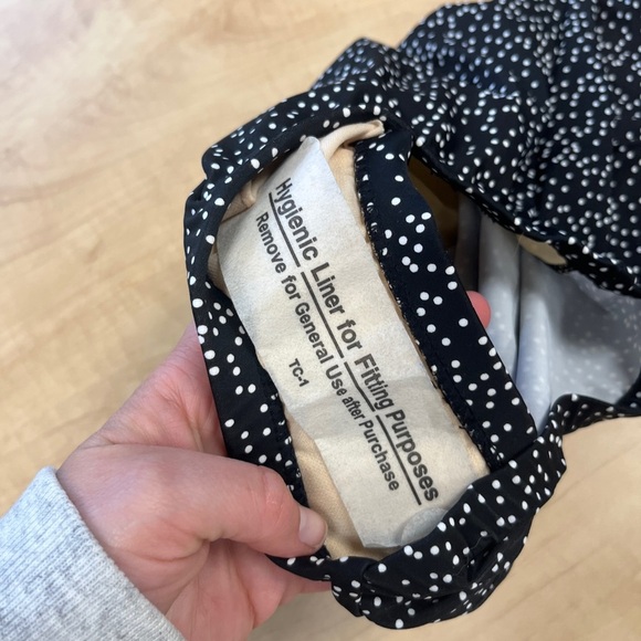 LE COVE NWOT One Piece Black & White Polka Dot Modest Pin Up Style Size 10 - Picture 7 of 10